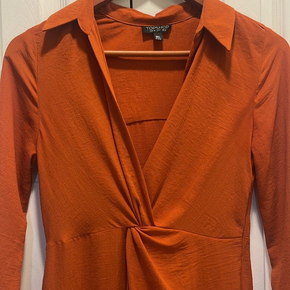 Topshop Burnt orange dress - Picture 2 of 5